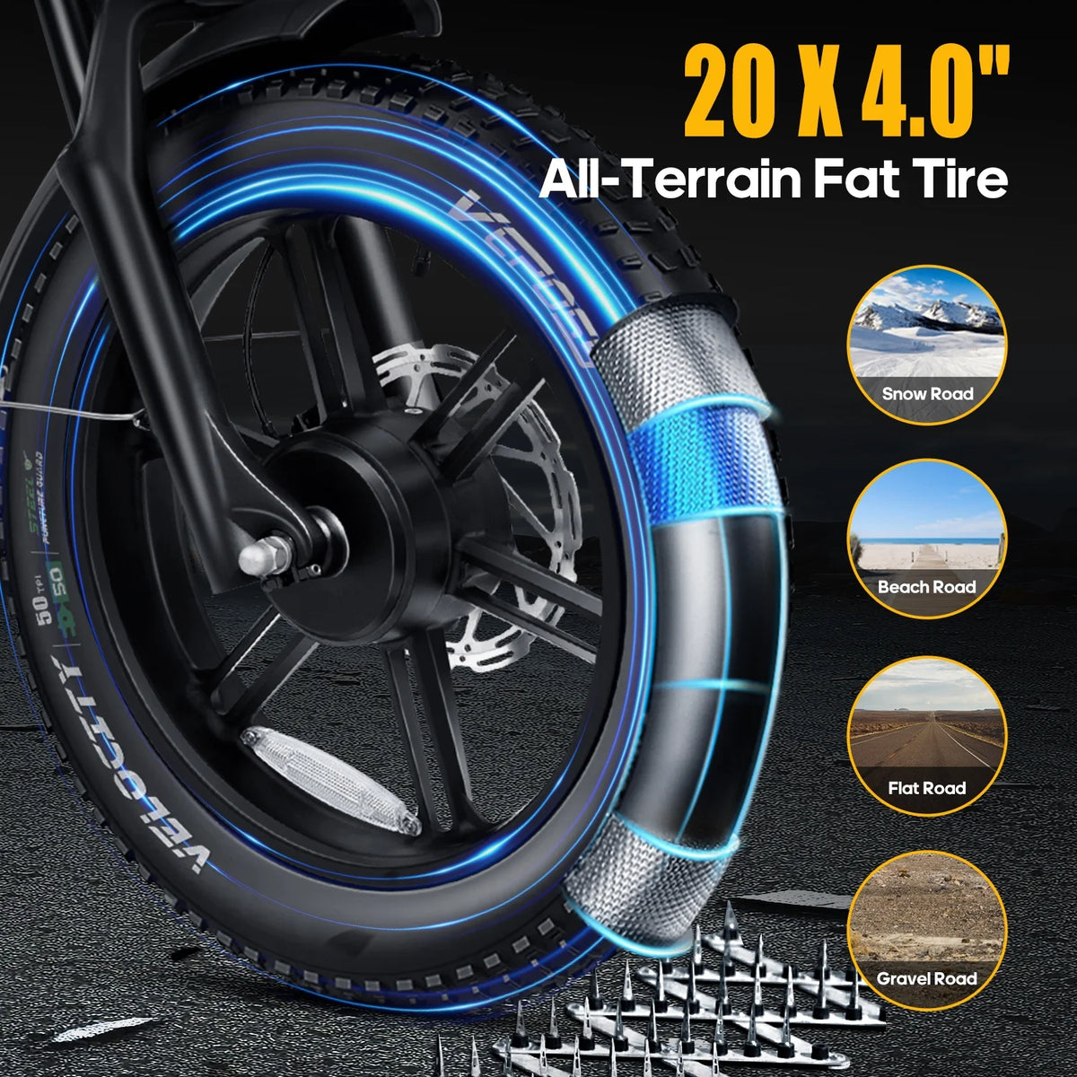 Wallke H9 AWD 3200W Dual Motor Electric Bike for Adult, 82Ah 48V Dual Battery Long Range e-Bicycle, 31-34MPH Fast Ebike, 20" Fat Tire Offroad Full Suspension Folding, 3mm Aluminum Alloy Frame,UL2849