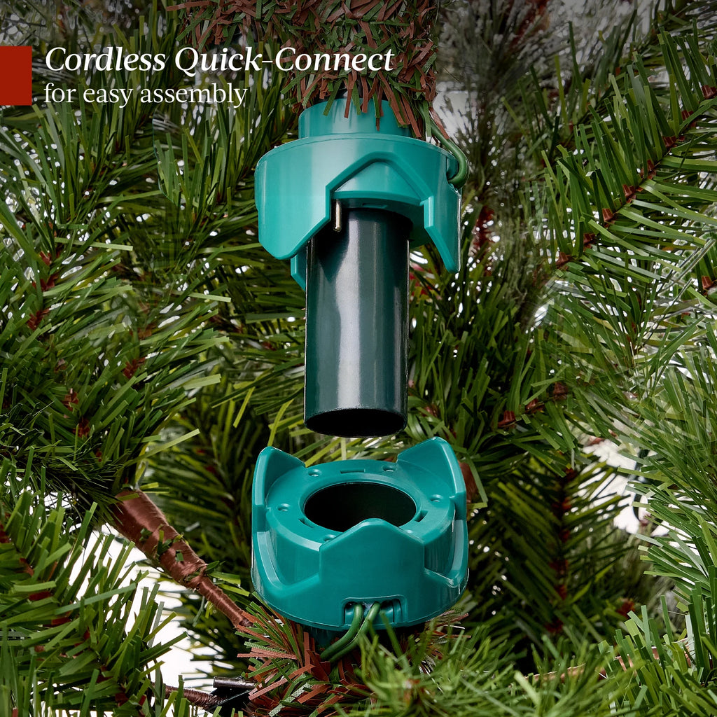 Best Choice Products 4.5ft Pre-Lit Sparse Christmas Tree w/ 100 2-in-1 LED Lights, Cordless Connection, Metal Stand