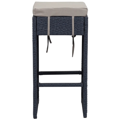 SAFAVIEH Outdoor Collection Sanders Outdoor Bar Set Titanium/Sand