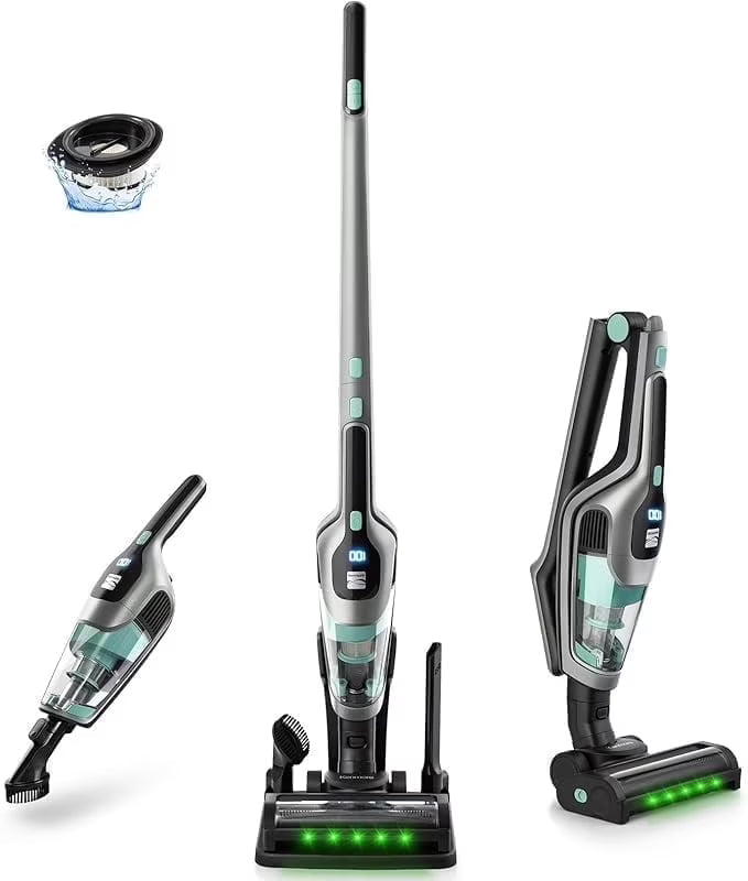 Kenmore DS1030 Lightweight Cordless Stick Vacuum Cleaner, 24V, White, Handvac under 3lbs