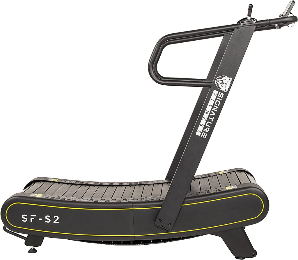 Signature Fitness SF-S2 Sprint Demon - Motorless Curved Sprint Treadmill with Adjustable Levels of Resistance - 300 lb Capacity