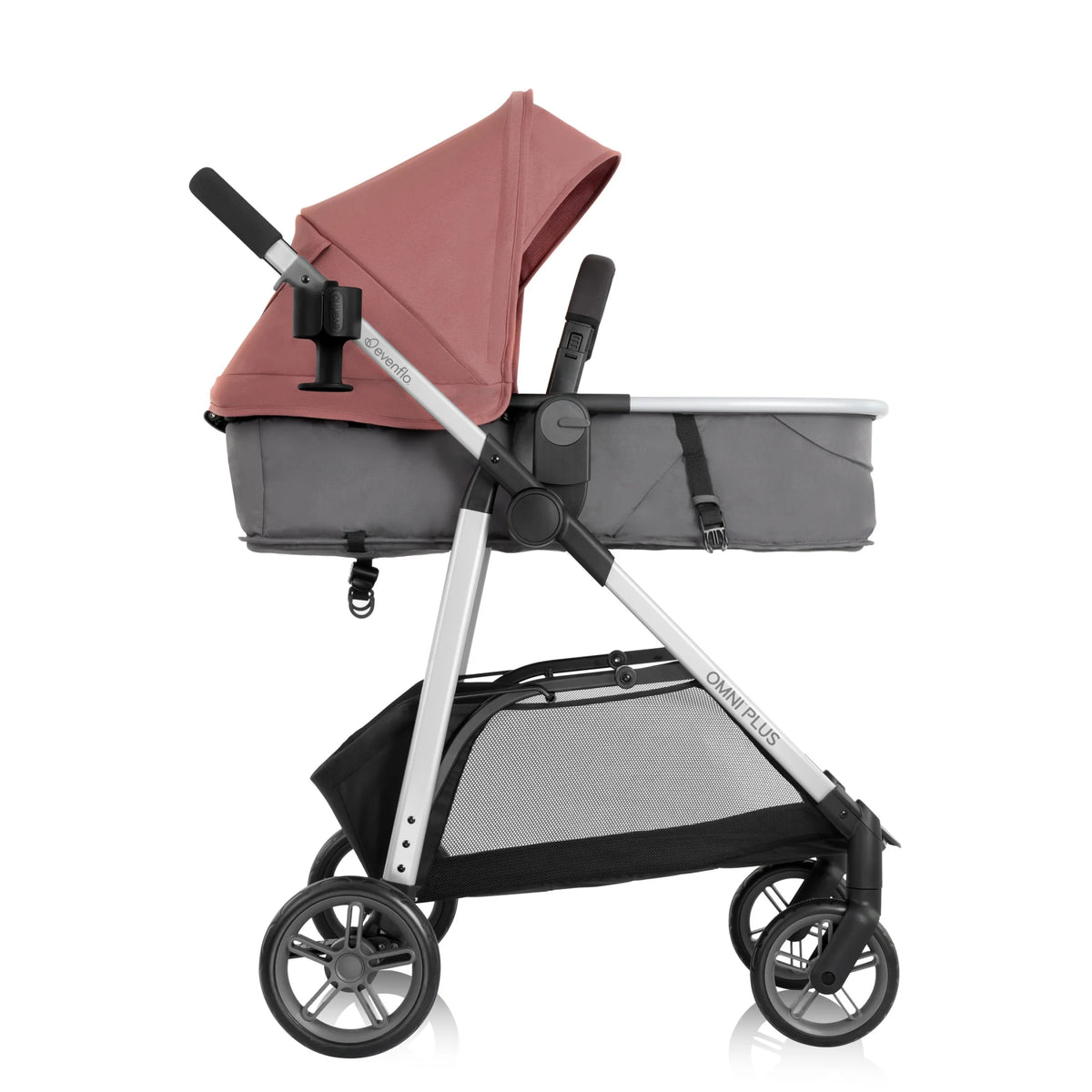 Evenflo Omni Plus Modular Travel System with LiteMax Sport Infant Car Seat, Mylar Gray, Unisex