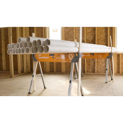 30 in. H Steel Speedhorse Sawhorse with Auto Release Legs (2-Pack)