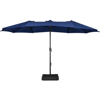 Topeakmart 13ft Patio Parasol Canopy with Crank, Tan
