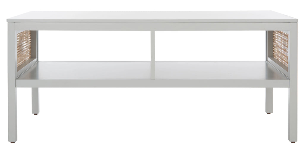 SAFAVIEH Miya Solid 2 Shelf Coffee Table Wood, Natural