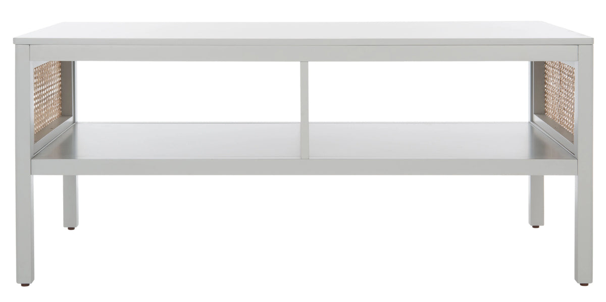 SAFAVIEH Miya Solid 2 Shelf Coffee Table Wood, Natural