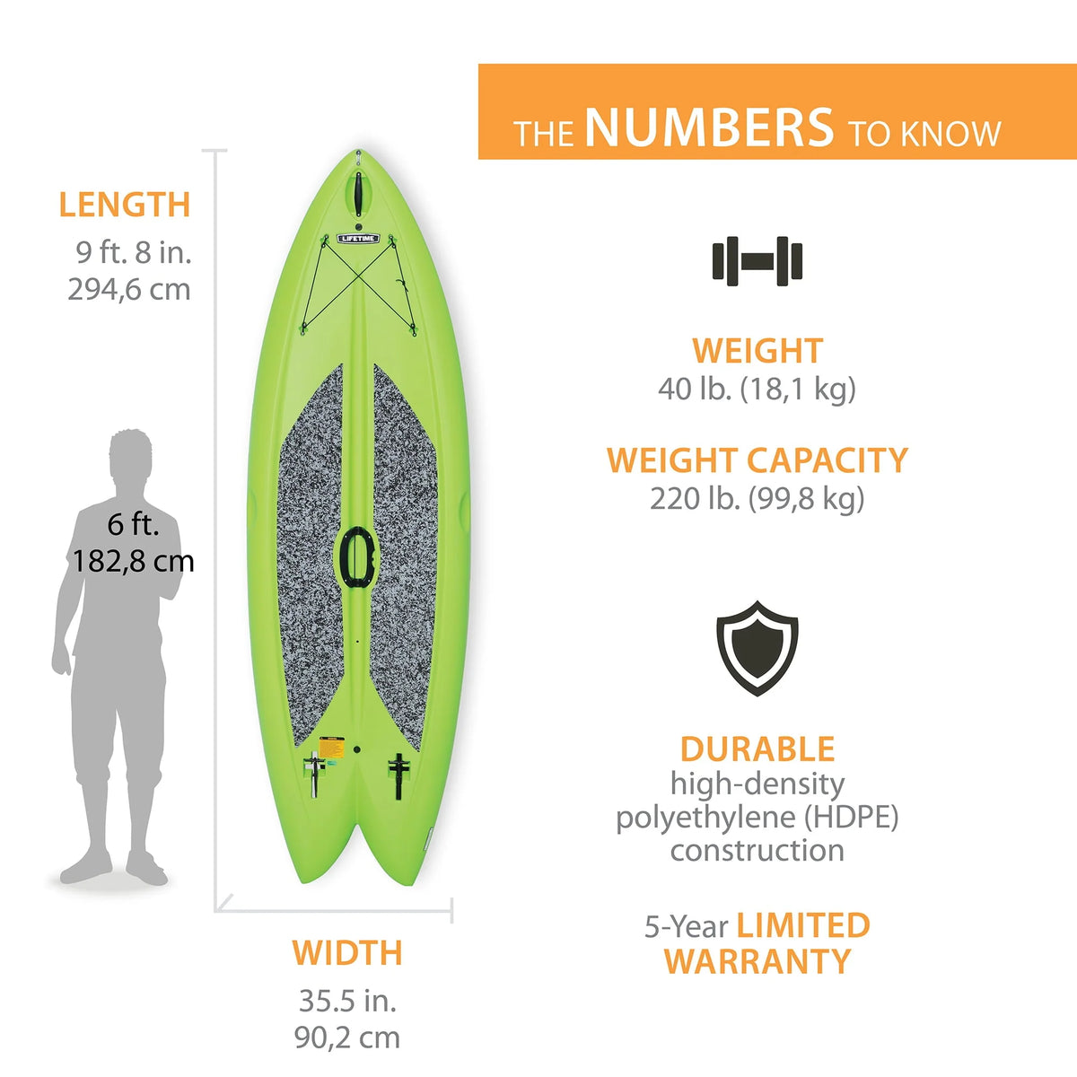 Lifetime Freestyle XL�?116 in Stand-up Paddleboard, Lime Green (90213)