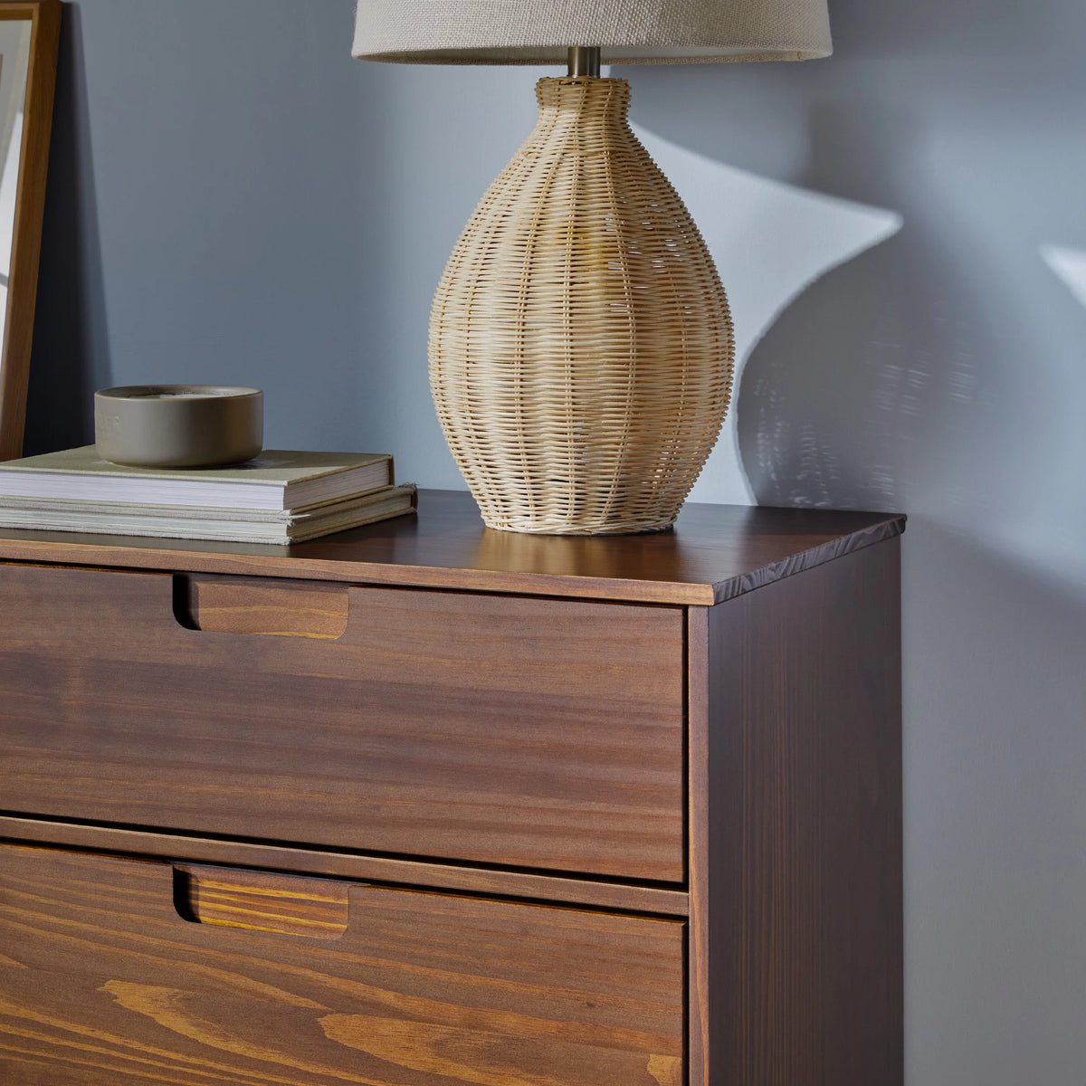 Walker Edison Sonoma 6-Drawer Solid Wood Caramel Dresser