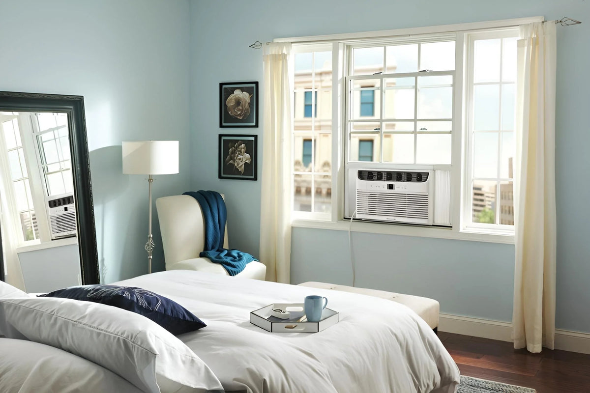Frigidaire FFRA062WA1 19" Window-Mounted Air Conditioner with 6000 BTU Cooling Capacity; Sleep Modem; Programmable 24-Hour On/Off Timer and Remote Control in White