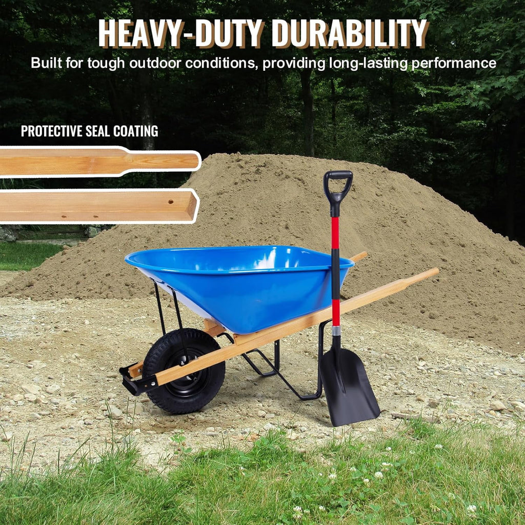 Wheelbarrow Replacement Handle Kit �C 2 Pre-Drilled Heavy-Duty FSC Eco-Wood Handles, Universal Fit + Bolts, Nuts & Wedges (Plant a Tree)