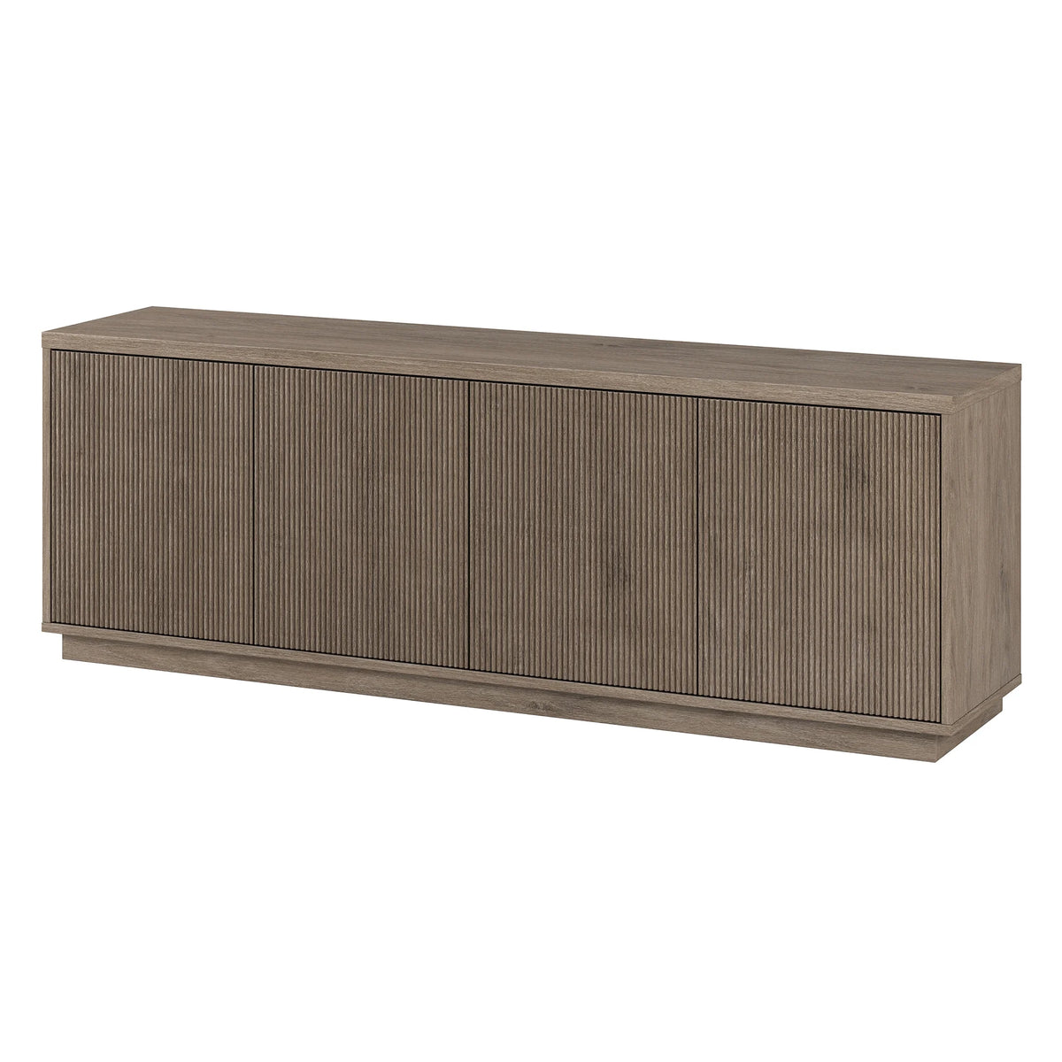 Evelyn&Zoe Hanson Rectangular TV Stand for TV's up to 75", Black Grain