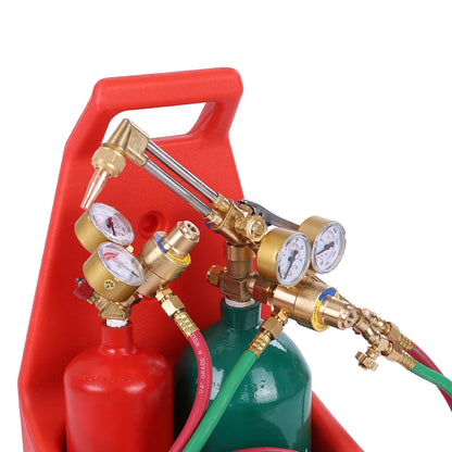 Oxy Acetylene Torch Kit Trendix Welding and Cutting Torch Set with Gauges & Hose for Metal Working, Includes 2 Tanks, 12-feet Hose Length