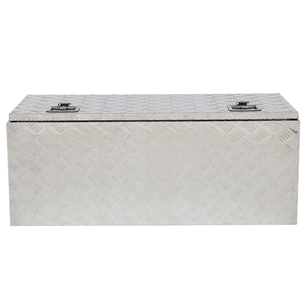 GZXS 36" Aluminum Storage Box Truck Underbody Toolbox Trailer RV Tool Heavy Duty Aluminum Tool RV ATV Trailer Storage Boxes W/Locks Keys Silver (36" x 18" x 17")