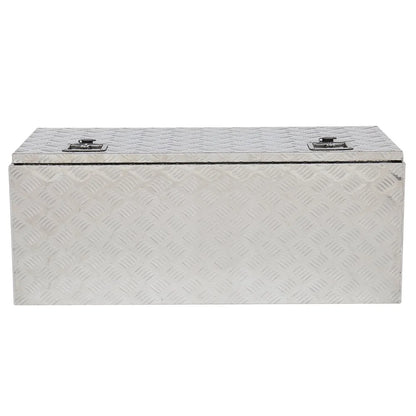 GZXS 36" Aluminum Storage Box Truck Underbody Toolbox Trailer RV Tool Heavy Duty Aluminum Tool RV ATV Trailer Storage Boxes W/Locks Keys Silver (36" x 18" x 17")
