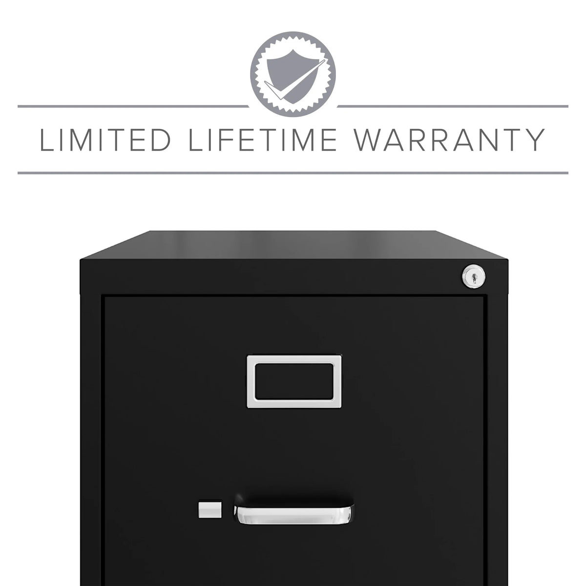 Hirsh 22" Deep 3 Drawer Letter Width Vertical File Cabinet, Commercial Grade, Gray