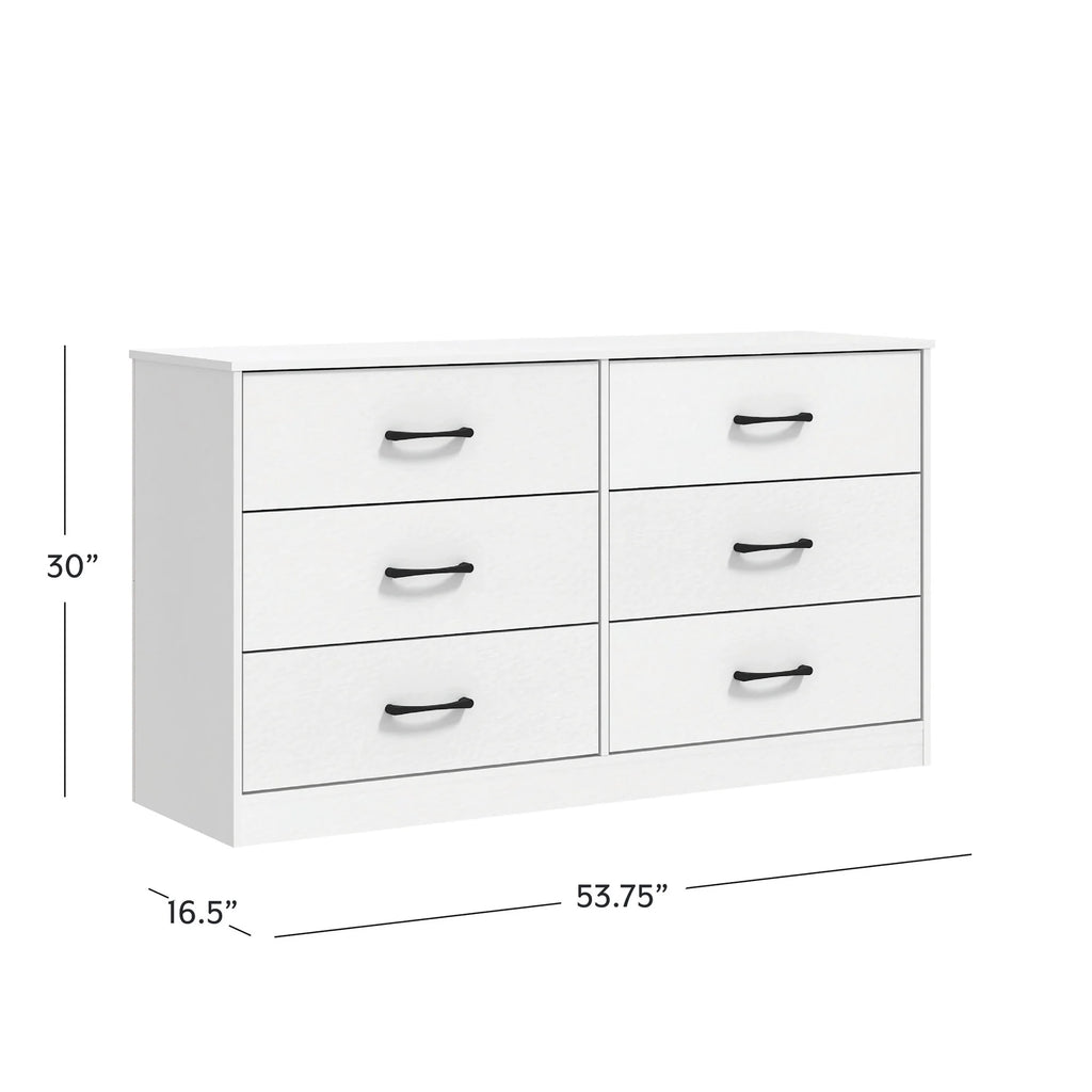 Mainstays Ardent 6 Drawer Dresser, White
