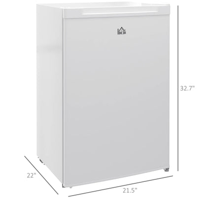 HOMCOM 3 Cu Ft Mini Freezer, Reversible Door, Under Counter Freezer, Black