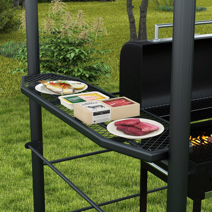 Outsunny 8' x 5' Grill Gazebo Shelter with Vented PC Roof, Side Shleves