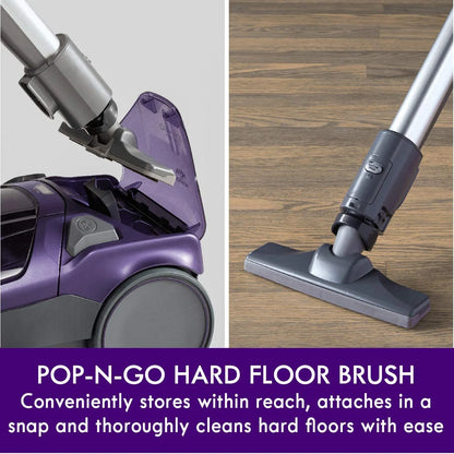 Kenmore Pet Friendly Lightweight Bagged Canister Vacuum Cleaner with Extended Telescoping Wand, HEPA, 2 Motors, Retractable Cord, and 4 Cleaning Tools, Blue