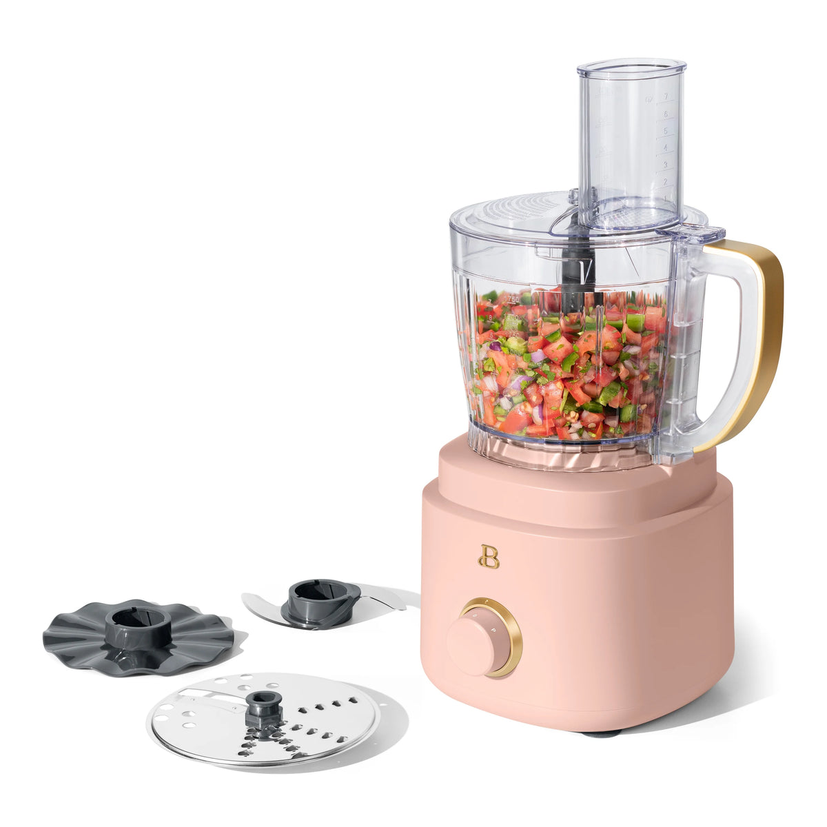 Beautiful 10-Cup Food Processor with Accessories, White Icing by Drew Barrymore