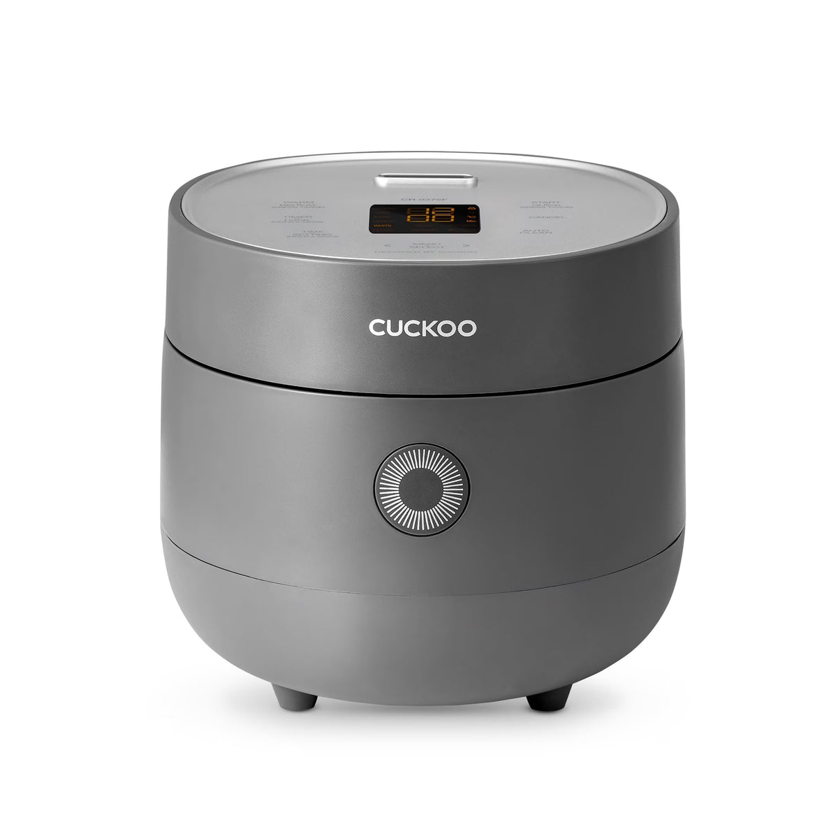 CUCKOO Rice Cooker 6 Cups Cooked, Warmer, Nonstick Pot and Fuzzy Logic Tech in Gray (CR-0375FG)