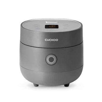 CUCKOO Rice Cooker 6 Cups Cooked, Warmer, Nonstick Pot and Fuzzy Logic Tech in Gray (CR-0375FG)