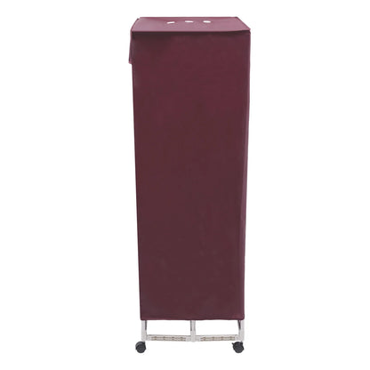 110V Wine Red Clothes Dryer Portable Travel Mini Dryer Machine 1200-1500W Electric Dryer For Homes, Apartments
