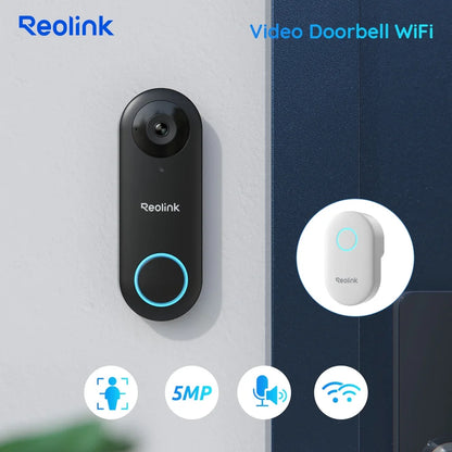 Reolink 2K 5MP Video Doorbell Camera 5G Wifi Security Home Doorbell Chime, Person &Package Detection