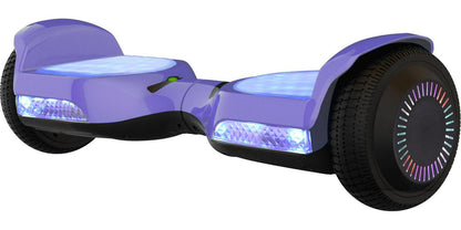 Voyager HoverBeam Purple Hoverboard with Light-up Wheels and Footboard. 185lb limit.
