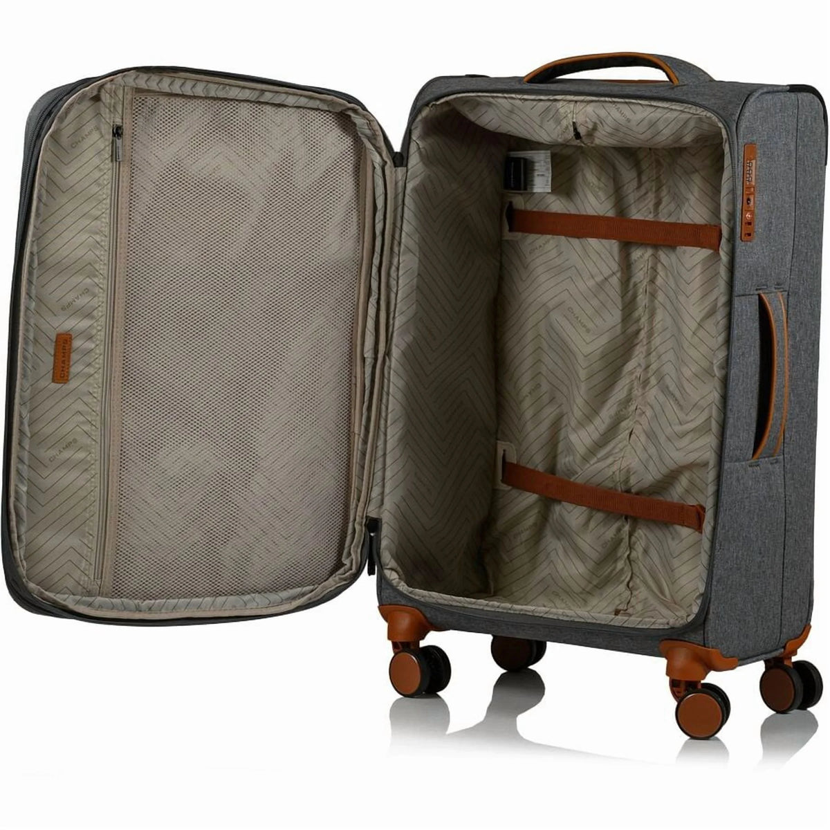 CHAMPS Classic II Collection, 3-piece Softside Luggage set, Grey