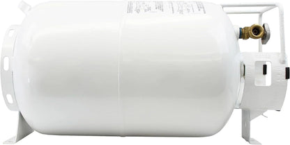 Flame King Empty Steel Horizontal Propane Tank Cylinder with OPD & Built-in Gauge, 30 Lbs