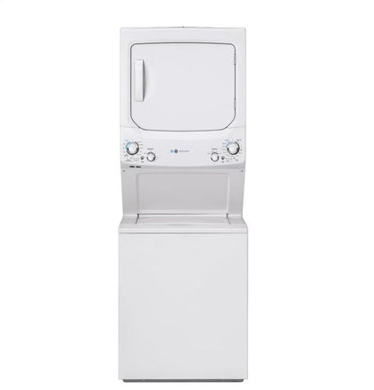 GE Unitized Spacemaker(R) ENERGY STAR(R) 3.9 cu. ft. Capacity Washer with Stainless Steel Basket and 5.9 Electric Dryer - GUD27EESNWW