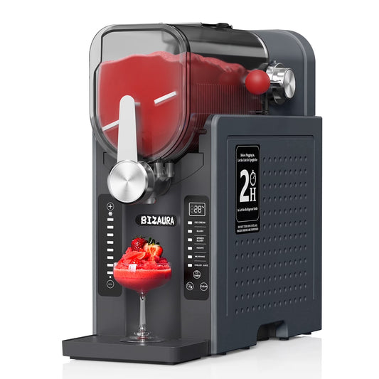 BIZAURA Slushie Machine, Slushy Machine for Home No Ice Need, Professional Frozen Drink Maker, 6 Presets for Milkshakes, Frapp��s, Slush, Ice Cream