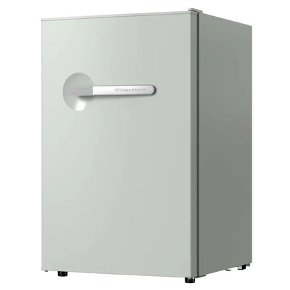 Frigidaire 4.5 cu. ft. retro compact fridge built-in side bottle opener W: 21.65" x L: 22.24" X H: 32.91" (Azure)