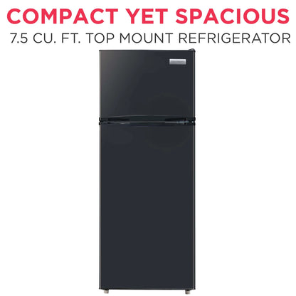 Frigidaire 7.5 Cu. Ft. Top Mount Refrigerator, Black