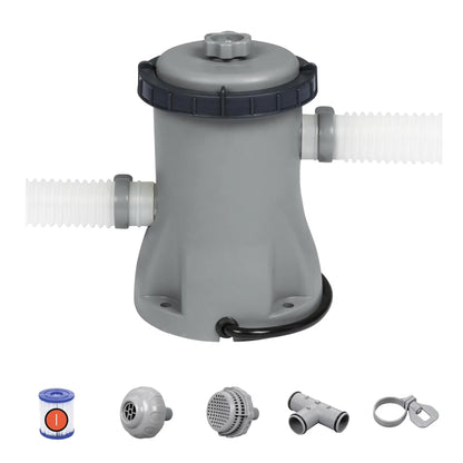 Bestway 58511E-BW Flowclear 330 Gallon Above Ground Pool Pump with GFCI Plug