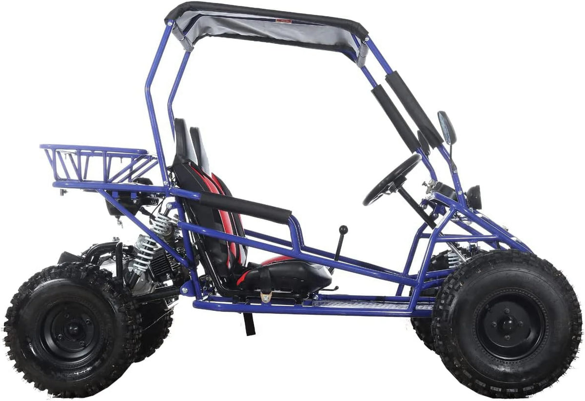 X-Pro New Rover 125cc Gas Powered Go Kart 3 Semi-Automatic Transmission w/Reverse Big 18"/19" Wheels