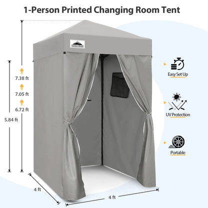 EAGLE PEAK Flex Ultra Compact 4 ft x 4 ft Pop-up Changing Room Canopy, Portable Privacy Cabana
