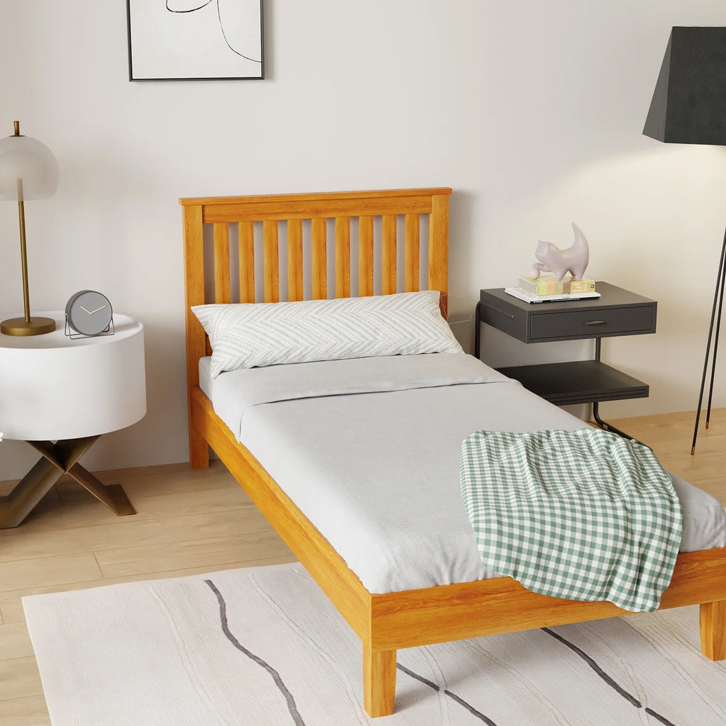 YRLLENSDAN Adult 37 Inches Bed Frames with Headboard, Twin