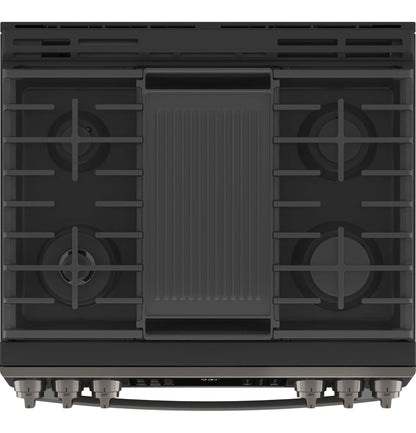 GE APPLIANCES PGS930BPTS slide in gas range