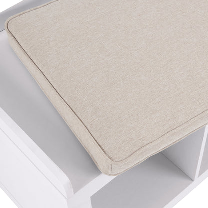 Better Homes & Gardens 3-Cube Storage Bench, White Texture