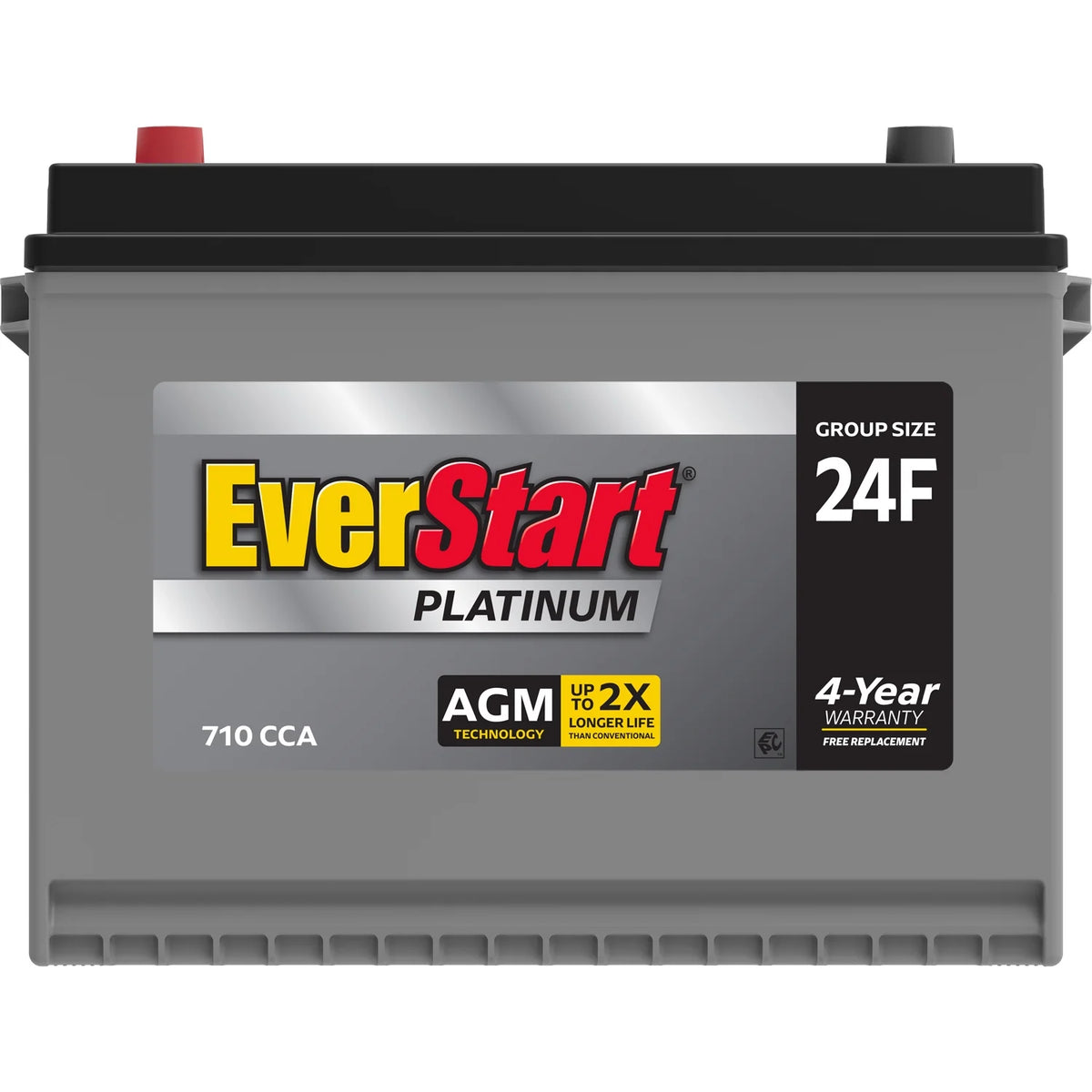 EverStart Platinum AGM Automotive Battery, Group Size 24F 12 Volt, 710 CCA
