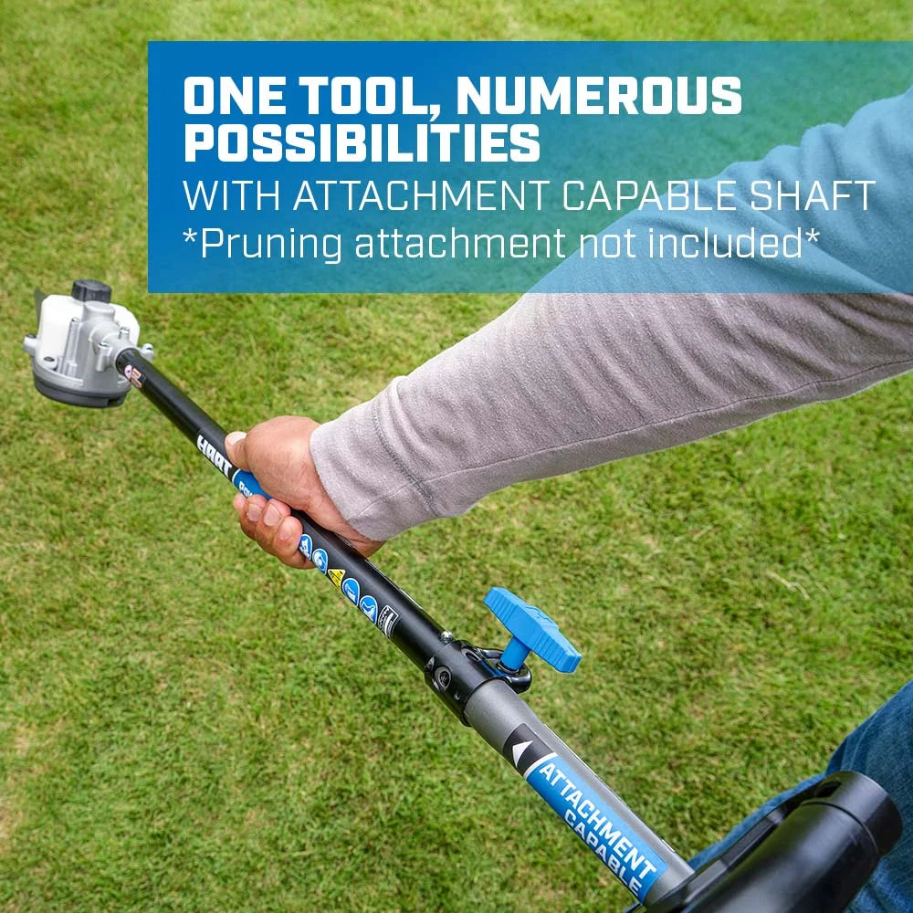 HART 40-Volt Cordless Attachment Capable 15-inch String Trimmer Kit, (1) 4.0Ah Lithium-Ion Battery