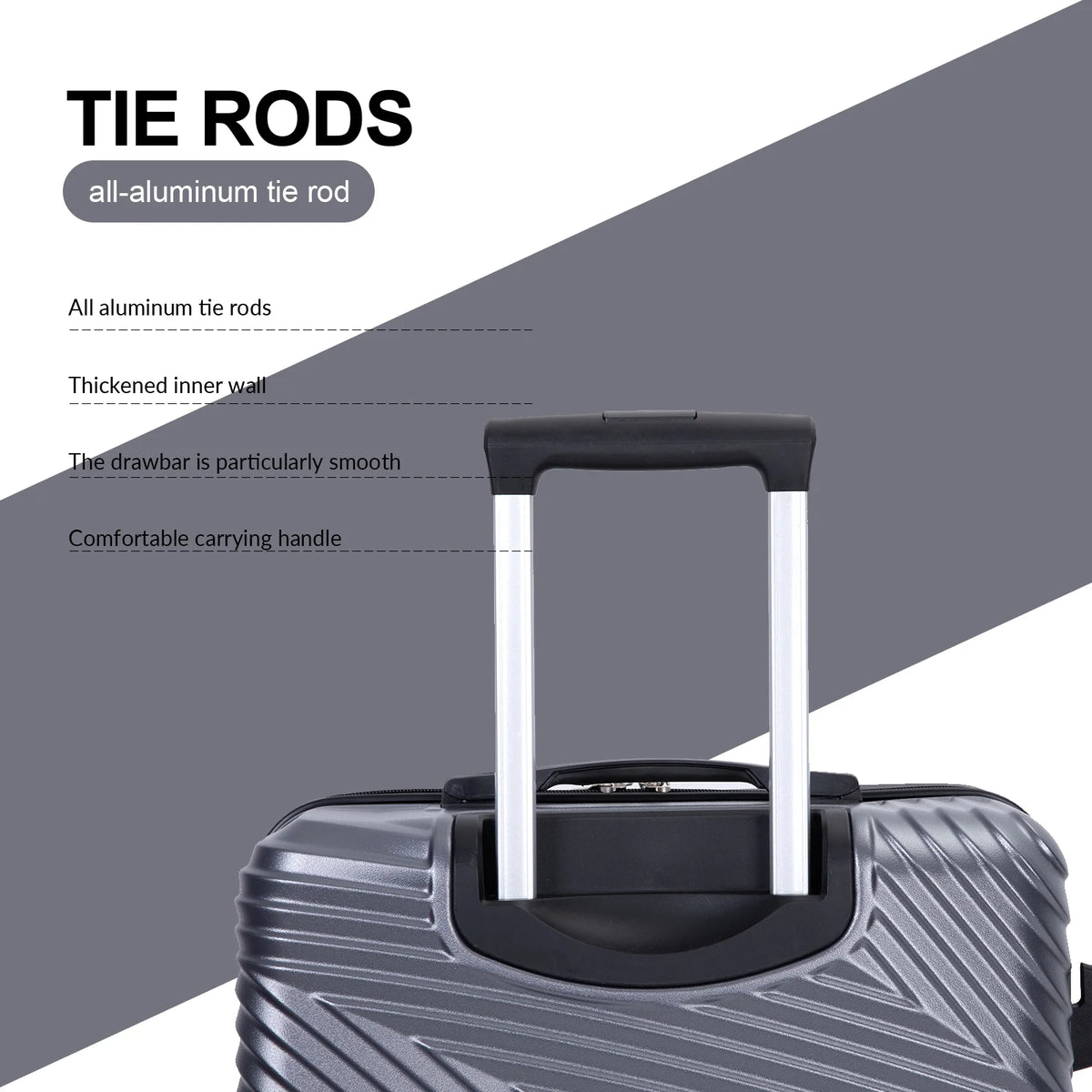 Tripcomp Luggage 3 Piece Set,Suitcase with Spinner Wheels Hardside Lightweight Luggage 20in24in28in.(Blue)