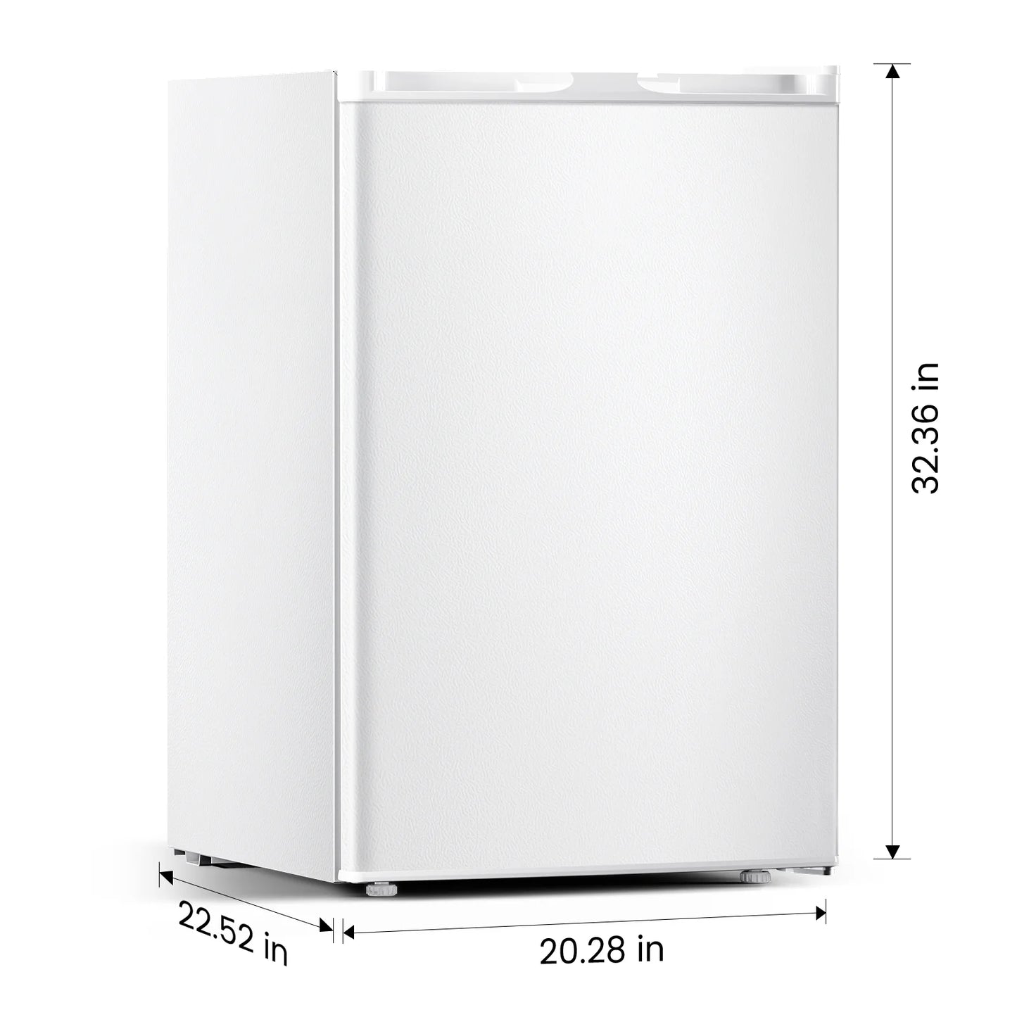 KNDKO 3.2Cu.ft Upright Freezer, Compact Freezer with Removable Shelves, Adjustable Thermostat for Home/Kitchen/Office, SILVER