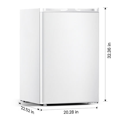 KNDKO 3.2Cu.ft Upright Freezer, Compact Freezer with Removable Shelves, Adjustable Thermostat for Home/Kitchen/Office, SILVER