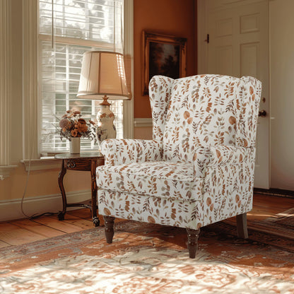 EROMMY Upholstered Accent Chair, Floral Print Fabric Armchair