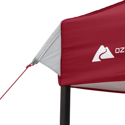 Ozark Trail 10x10 Instant Pop Up Canopy Tent with Simple Push Setup �?Straight Leg Pop-Up Tent for Tailgating, Camping & Events, White