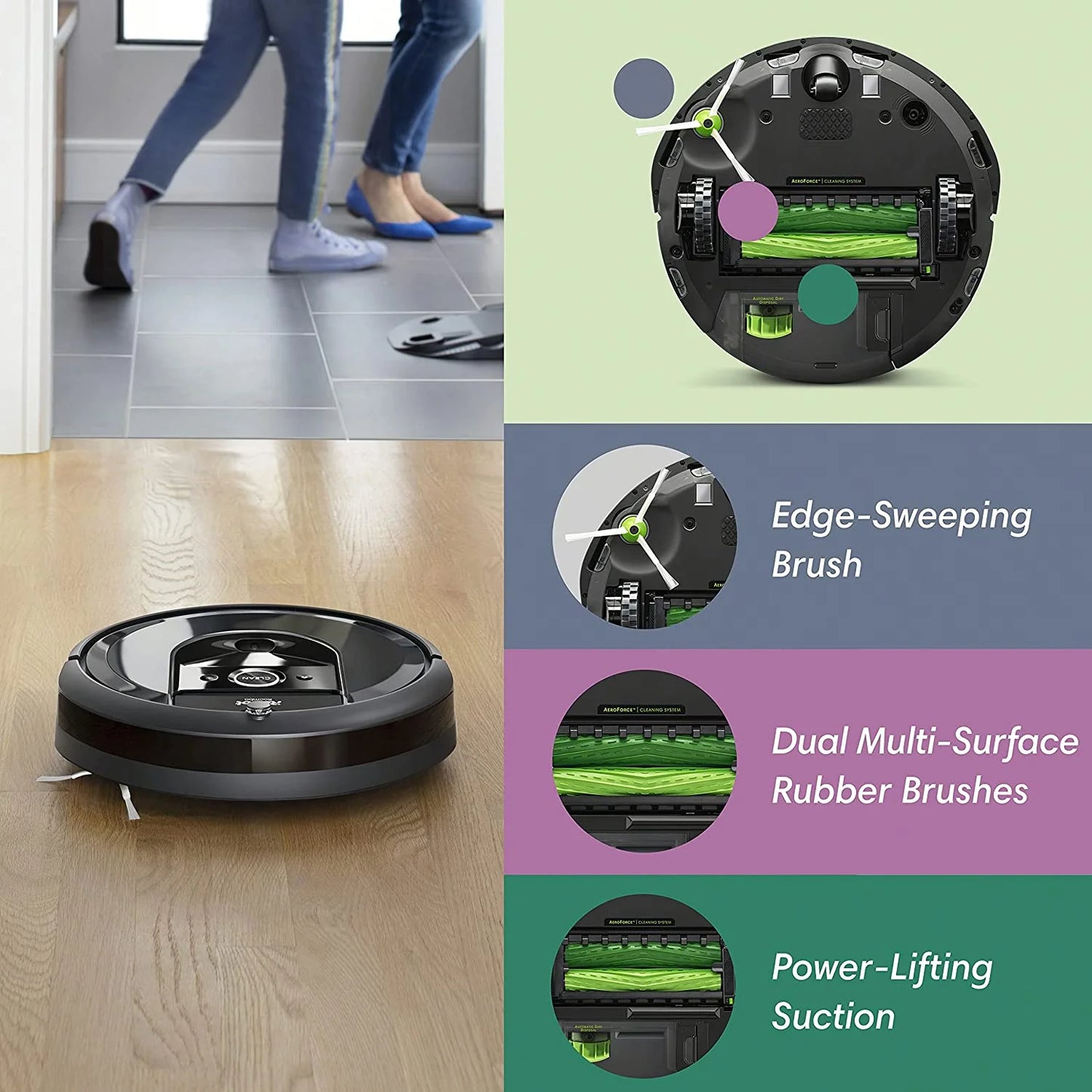iRobot i755020 Roomba i7 plus Wi-Fi Connected Robot Vacuum with Automatic Dirt Disposal (7550)