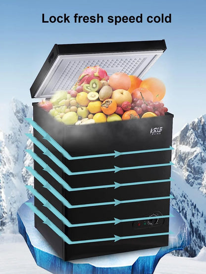GGTB 3.0 Cu.ft Chest Freezer Top Open Door Compact Freezer with Adjustable Temperature Black